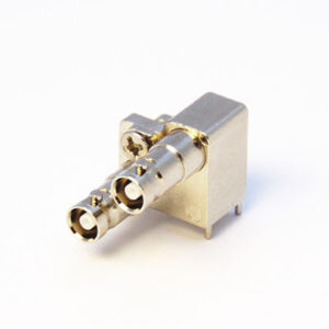 172-1 – 12GHz Dual Port right angled micro BNC 172-1 - 12GHz Dual Port right angled micro BNC