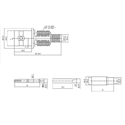 XBD 1051drawing BNC Cable Mounted Connector