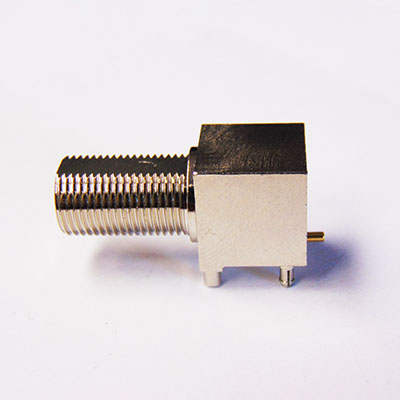 215- 6GHZ Right Angle F Connector side