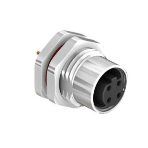 CC12-04S-FD07-PB1 M12 Circular Connector D Code Panel Mount PCB Type Front Fastened Socket CC12-04S-FD07-PB1 M12 Circular Connector D Code Panel Mount PCB Type Front Fastened Socket