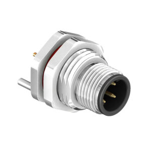 CC12-XXP-FD07-PBSX M12 Circular Connector D Code Panel Mount PCB Type Front Fastened Shielded Plug