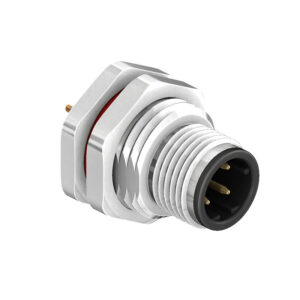 CC12-XXP-FD07-PBX M12 Circular Connector D Code Panel Mount PCB Type Front Fastened Plug