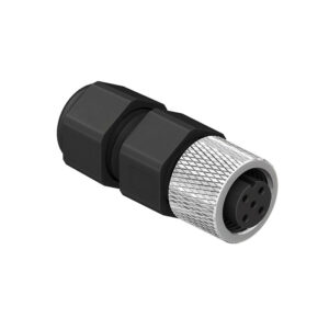 CC12-XXS-X-AS M12 Circular Connector A and D Code Assembly Solder Straight Socket