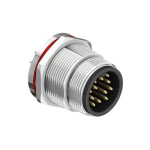 CC16-XXP-FA-PB90XX M16 Circular Connector A Code Panel Mount PCB Type Front Fastend Plug