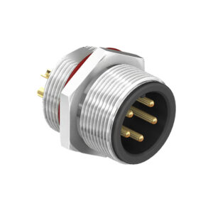 CC20-XXP-RA-PM M20 Circular Connector A Code Panel Mount Solder Rear Fastend Plug