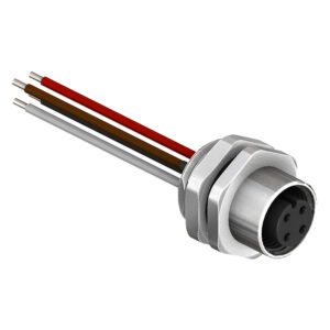 SCA12-XXSRXX-XXXX M12 Circular Connector A and D Code Wire Harness Rear Fastened Socket