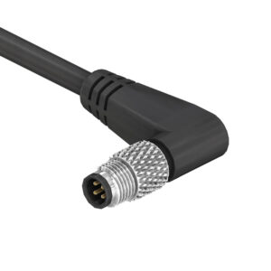 SCM05-XXPAR-XXXX M5 Circular Connector A Code Over Molding Cables Right Angle Plug