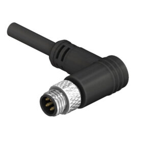 SCM08-XXPXRS M8 Circular Connector A Code Over-moulding Cables Right Angle Shielded Plug