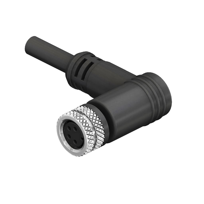 SCM08-XXSRX M8 Circular Connector A and B Code Over-moulding Cables Right Angle Socket